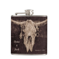Rustikaler Western Bull Skull Hochzeit Land Textur