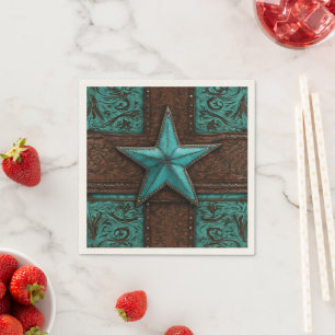 Rustikaler Western-Country-Cowboy Texas Lone Star Serviette