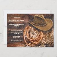 Rustikaler Western Einladung