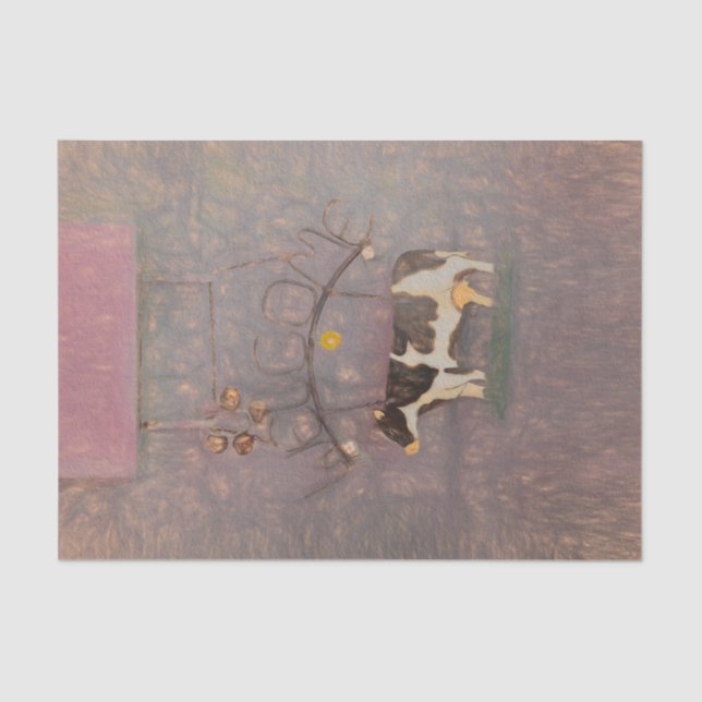 Rustikaler Western Farm Rosa Decoupage Seidenpapier (Vorderseite)