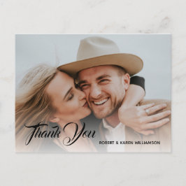 Rustikaler Western Hochzeit Danke Postkarte