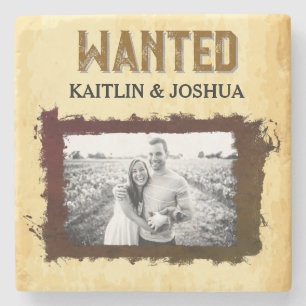 Rustikaler Western Hochzeit 🤠 GEWOLLT Foto Steinuntersetzer