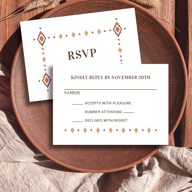 Rustikaler Western-Hochzeitkarte RSVP (Rustic Western RSVP Card)