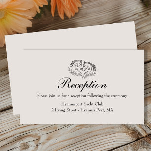 Rustikaler Western Hochzeitsempfang Begleitkarte