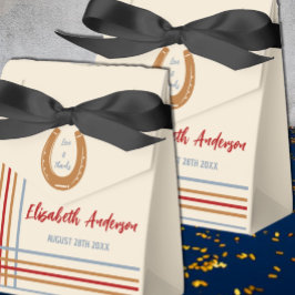 Rustikaler Western Horseshoe Kinderdusche Geschenkschachtel