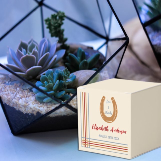 Rustikaler Western Horseshoe Kinderdusche Geschenkschachtel (Von Creator hochgeladen)