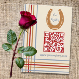 Rustikaler Western Horseshoe Kinderdusche Registri Begleitkarte