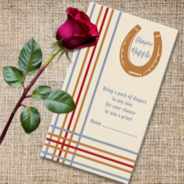 Rustikaler Western Horseshoe Kinderdusche Windelwi Begleitkarte