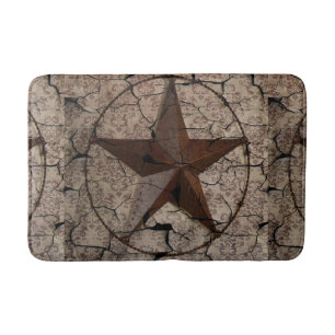 Rustikaler Western Land Primitive Texas Star Badematte