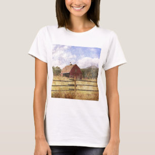 Rustikaler Western Landbauernhof Primitive Rote Ba T-Shirt