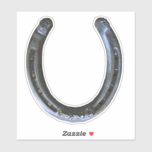 Rustikaler Western Lucky Horseshoe Aufkleber