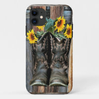 Rustikaler Western Pferde Cowboy Stiefel Sonnenblu