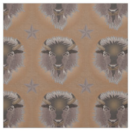 Rustikaler Western Plains Bison Stoff