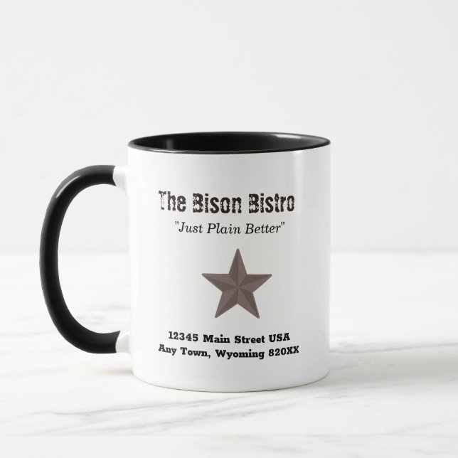 Rustikaler Western Plains Bison Tasse (Links)