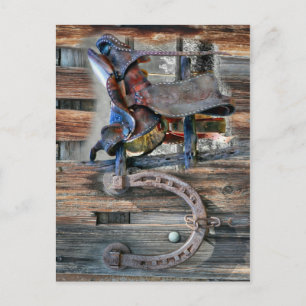 Rustikaler Western Postkarte