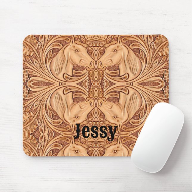 rustikaler Western Reitsportler Mousepad (Mit Mouse)
