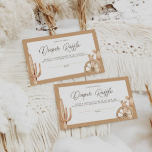 Rustikaler Western Rodeo Kinderdusche Windelwindel Begleitkarte