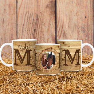 Rustikaler Western Rodeo Mama Foto Kaffeetasse