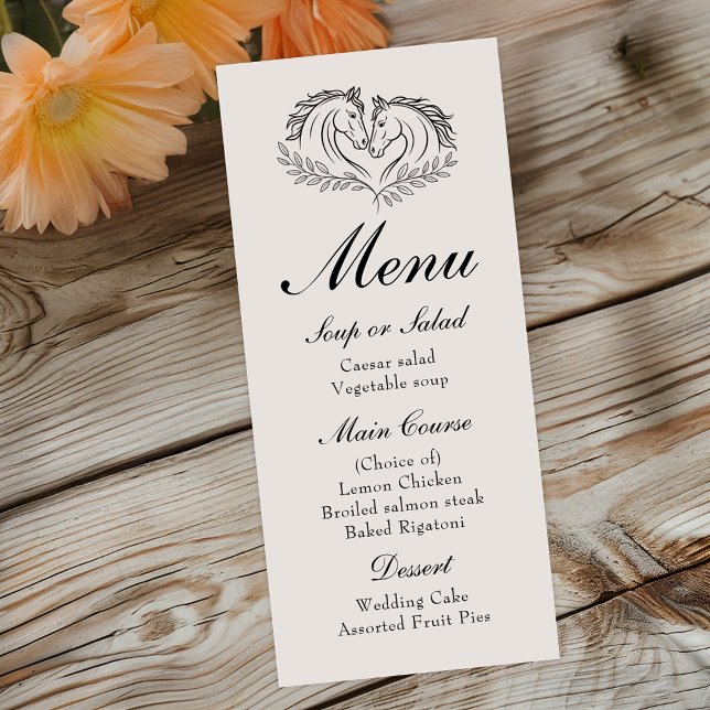 Rustikaler Western Rustikales Hochzeitsmenü Werbekarte (Von Creator hochgeladen)