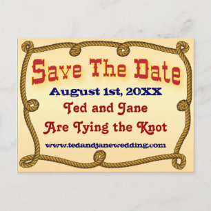 Rustikaler Western Save the Date Postkarte