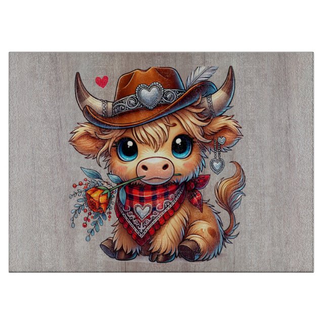 Rustikaler Western Schneidebrett (Vorderseite)