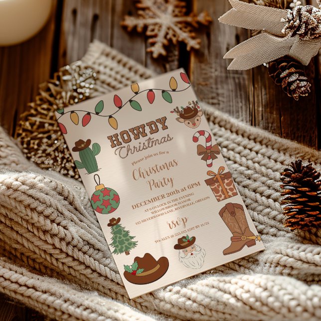 Rustikaler Western Weihnachten Einladung (Von Creator hochgeladen)