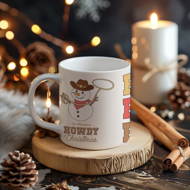 Rustikaler Western Weihnachten Zweifarbige Tasse (Von Creator hochgeladen)