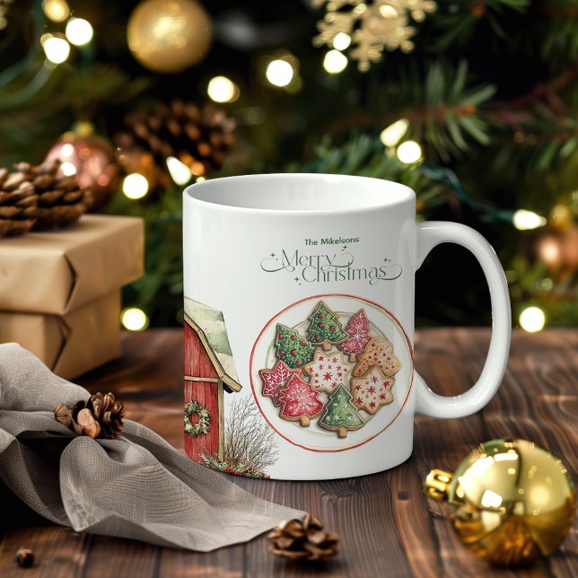 Rustikaler Western Weihnachten Zweifarbige Tasse (Von Creator hochgeladen)