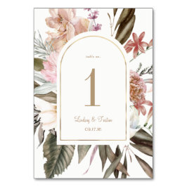 Rustikaler Wildblume Tischnummer