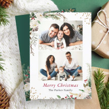 Rustikaler Winter Botanische Blüte 2 Fotos Weihnac