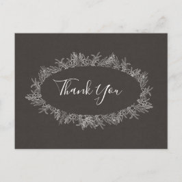 Rustikaler Winter | Charcoal Vielen Dank Postcard Postkarte