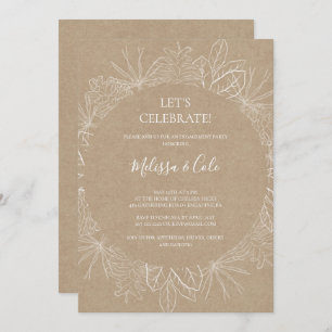 Rustikaler Winter   Kraft Let's Celebrate Invitati Einladung