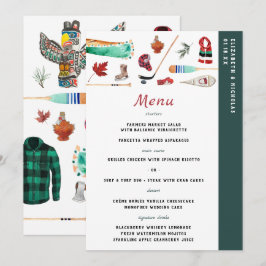Rustikaler Winterberg | Camping Wedding Menu Menükarte