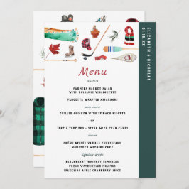 Rustikaler Winterberg | Camping Wedding Menu Menükarte