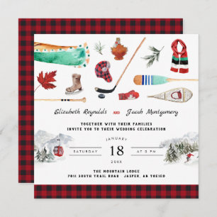 Rustikaler Winterberg   Einladung zur Hochzeit von