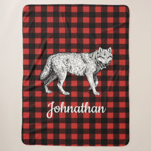 Rustikaler Wolf Buffalo Karo Lumberjack Kariert Sherpadecke