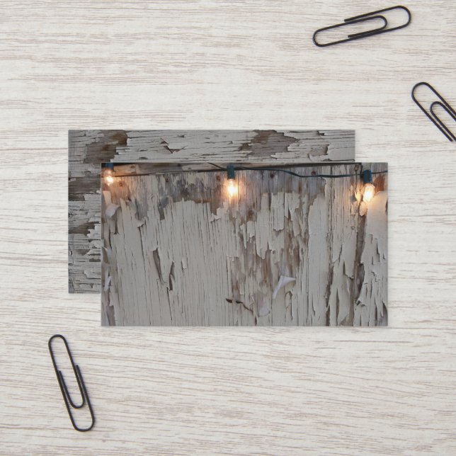 Rustikaler Zaun Antike Visitenkarte (Vorderseite/Rückseite Beispiel)