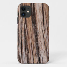 Rustikaler Zedernholz Naturbaum im Freien Muster