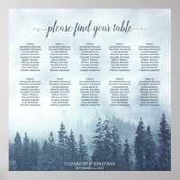 Rustikales 10-Tisch-Misty Blue Pines Seating Chart