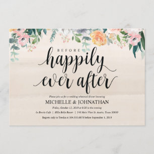 Rustikales Abendessen bei Hochzeit Probe Einladung