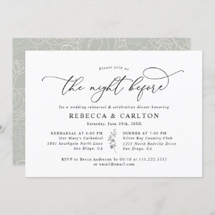 Rustikales Abendessen vor der Probe Einladung