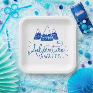 Rustikales Adventure Themed Baby Dusche Pappteller