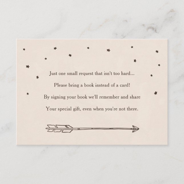 Rustikales Adventure Themed Book Request Insert Ca (Vorderseite)