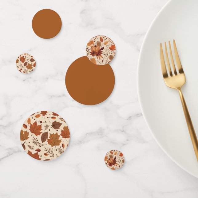 Rustikales Ahorn Terracotta Blätter Herbsthochzeit Konfetti (Gruppe)