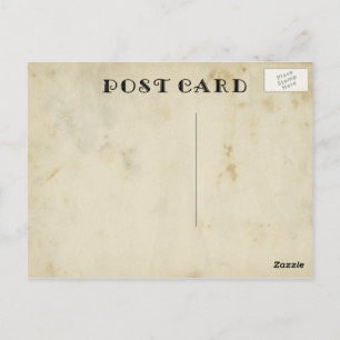 Rustikales, altes, gestanztes Papier Postkarte