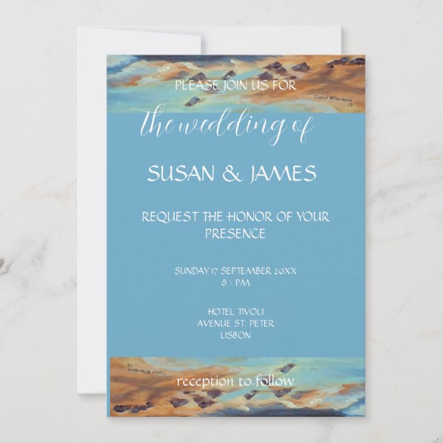 Rustikales altes Schiff am Bahnhof Einladung (Vorderseite)