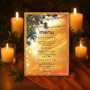 Rustikales Amber Dinner Einladung
