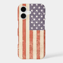 Rustikales amerikanisches Flag iPhone Case
