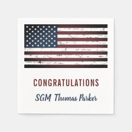 Rustikales amerikanisches Party für das militärisc Serviette