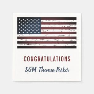 Rustikales amerikanisches Party für das militärisc Serviette